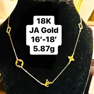 18K Japan Gold Necklace 16inch